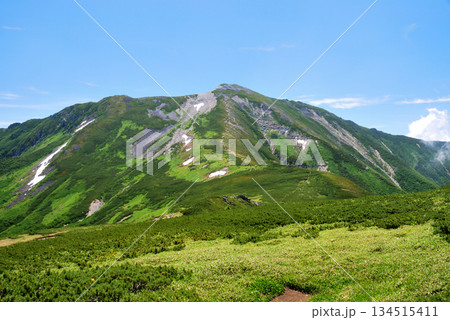 【山の風景】富山県・北アルプス・黒部五郎岳 【山の風景】富山県・北アルプス・黒部五郎岳 134515411