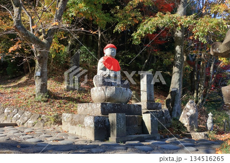 Entrance to the Chusonji Buddhist Temple in Hiraizumi town in Iwate Prefecture Japan 134516265
