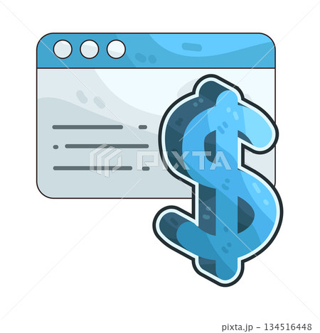 illustration of Dollar Sign 134516448