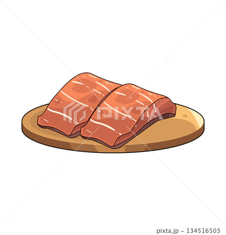 illustration of sliced fish 134516503