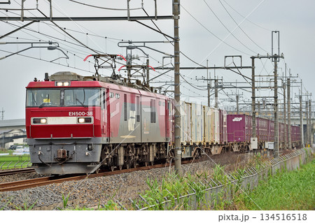 東北本線 栗橋ー東鷲宮 JR貨物 EH500-38(仙台) 東北本線 栗橋ー東鷲宮 JR貨物 EH500-38(仙台) 134516518