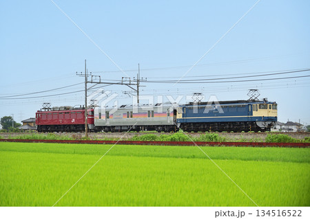 東北本線　東鷲宮ー栗橋　EF65-1115+E26＋カヤ27-501＋EF81-139　黒磯訓練 134516522