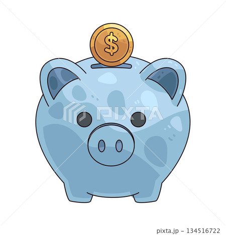 illustration of Piggy Bank illustration of Piggy Bank 134516722