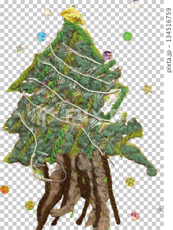 毛糸で作ったクリスマスツリー 毛糸で作ったクリスマスツリー 134516759
