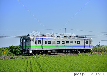 札沼線　北海道医療大学ー石狩金沢　JR北海道　キハ40-820（苗穂） 134517764