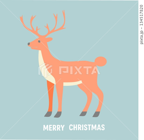 deer with reindeer horns and reindeer horns deer with reindeer horns and reindeer horns 134517820