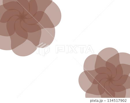 エレガントなブラウンの花の背景イラスト 134517902