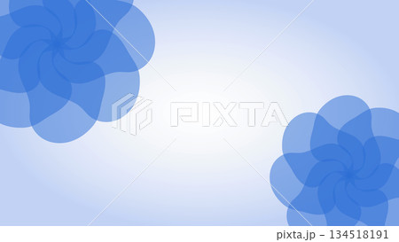 エレガントな青い花の背景イラスト 134518191