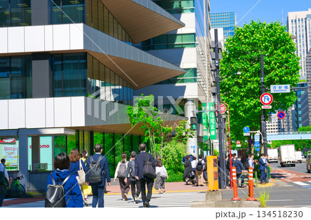 【東京都】5月・朝の新橋駅周辺 【東京都】5月・朝の新橋駅周辺 134518230