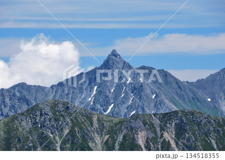【山の風景】富山県・北アルプス・槍ヶ岳 134518355