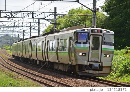 千歳線　島松－北広島　JR北海道　733系　B-3202編成（札幌）　エアポート 134518571