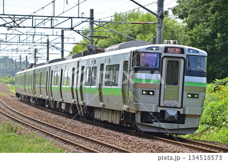 千歳線　島松－北広島　JR北海道　733系　B-3209編成（札幌）　エアポート 134518573