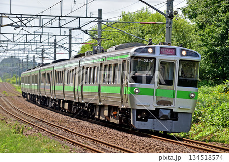 千歳線　島松－北広島　JR北海道　721系　F-3222編成（札幌）　エアポート 134518574