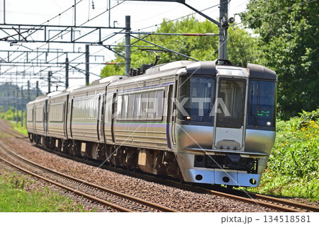 千歳線 島松-北広島 JR北海道 785系 NE-502編成(札幌) すずらん 千歳線 島松-北広島 JR北海道 785系 NE-502編成(札幌) すずらん 134518581