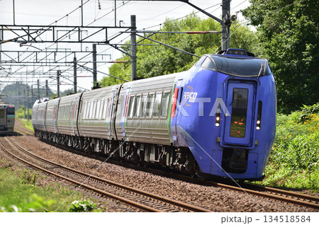 千歳線　島松－北広島　JR北海道　キハ283系　スーパーおおぞら 134518584