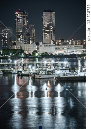 《横浜》 大桟橋 都市夜景 134518726