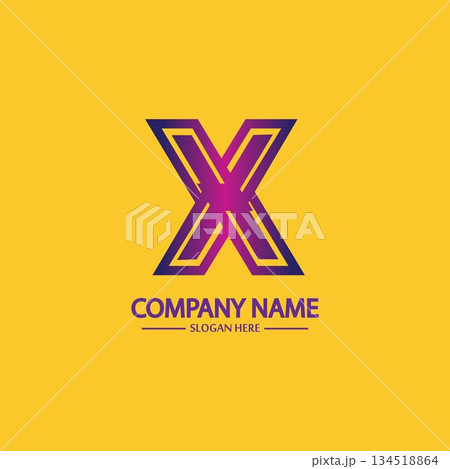 X Letter Logo Template vector icon X Letter Logo Template vector icon 134518864
