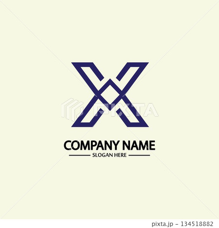 X Letter Logo Template vector icon X Letter Logo Template vector icon 134518882