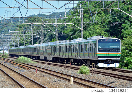 東海道本線 二宮-国府津 JR東日本 E231系1000番台 K-15編成(国府津) 東海道本線 二宮-国府津 JR東日本 E231系1000番台 K-15編成(国府津) 134519234
