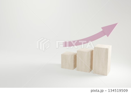 シンプルなグラフ。数字やデータイメージを、やさしく魅せるナチュラルテイスト。 シンプルなグラフ。数字やデータイメージを、やさしく魅せるナチュラルテイスト。 134519509