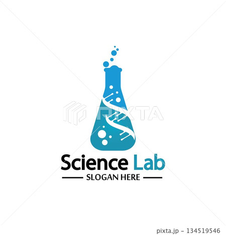 Science Lab logo.Laboratory Tube Logo Template Design Vector, Emblem, Design Concept, Creative Symbol, Icon 134519546