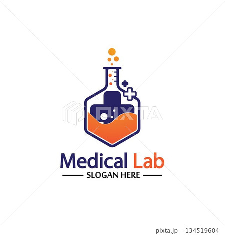 Medical Lab Logo Template Design Vector, Emblem, Design Concept, Creative Symbol, Icon 134519604