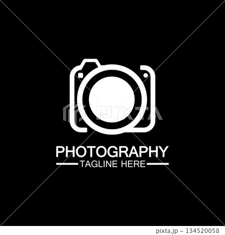 photography camera logo icon vector design template isolated on black background photography camera logo icon vector design template isolated on black background 134520058