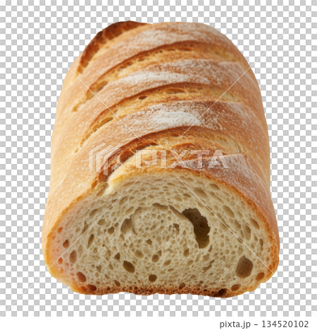 Fresh crusty baked bread loaf from bakery, delicious wholesome food 134520102