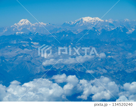 ドバイー羽田の機内より眺めるヒンドゥークシュ山脈 134520240