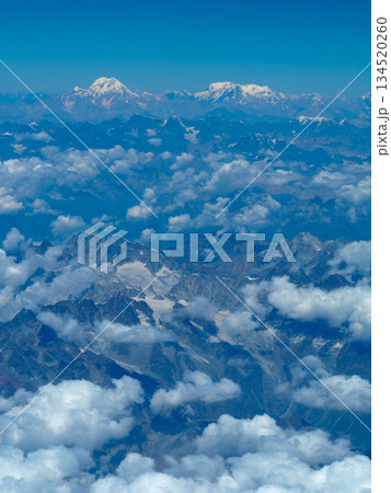 ドバイー羽田の機内より眺めるヒンドゥークシュ山脈 134520260