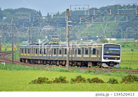 総武本線　佐倉－物井　JR東日本　209系　C418編成（幕張） 134520413