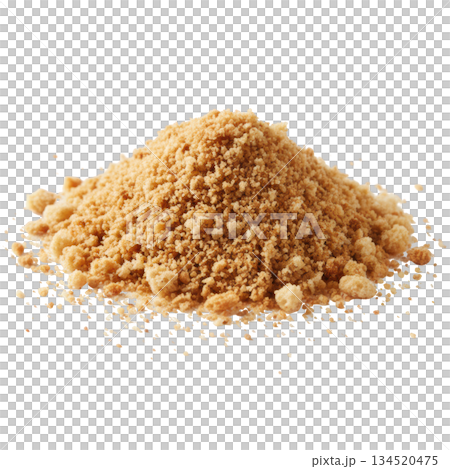 Delicious pile of brown sugar, sweet natural ingredient for baking 134520475