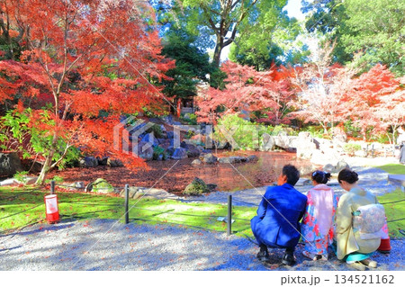 【京都府】紅葉の長岡天満宮の錦景園（弁天池） 134521162
