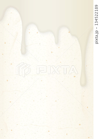 Melted white chocolate flows onto cream cake surface vertical background graphic illustration have blank space. Melted white chocolate flows onto cream cake surface vertical background graphic illustration have blank space. 134522189