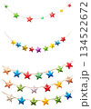Illustrations of multi-colored holiday stars on a rope on a transparent background, set of illustrations of multi-colored stars on a rope, PNG image 134522672