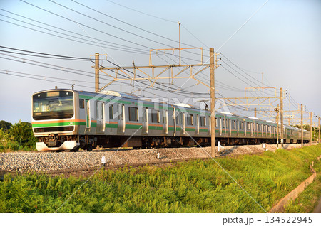 高崎線　岡部－本庄　JR東日本　E231系1000番台　K-02編成（国府津） 134522945