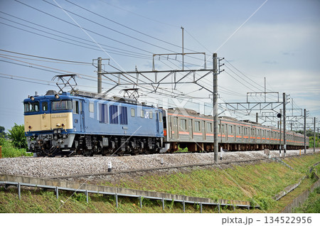 高崎線 岡部-本庄 JR東日本 EF64-1031(長岡)+205系 M36編成(幕張) 廃車回送 高崎線 岡部-本庄 JR東日本 EF64-1031(長岡)+205系 M36編成(幕張) 廃車回送 134522956