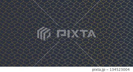 Abstract seamless pattern with a geometric background of polygonal golden lines. Stylish vector texture Abstract seamless pattern with a geometric background of polygonal golden lines. Stylish vector texture 134523004