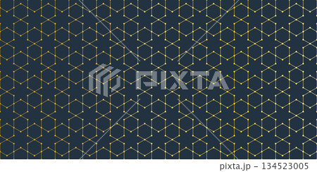 Abstract seamless pattern with a geometric background of polygonal golden lines. Stylish vector texture Abstract seamless pattern with a geometric background of polygonal golden lines. Stylish vector texture 134523005