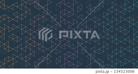 Abstract vector background with a seamless geometric pattern of simple triangle shapes. Stylish vector texture 134523006