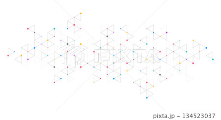 Abstract vector background with a geometric pattern of triangle shapes. Graphic design element  134523037