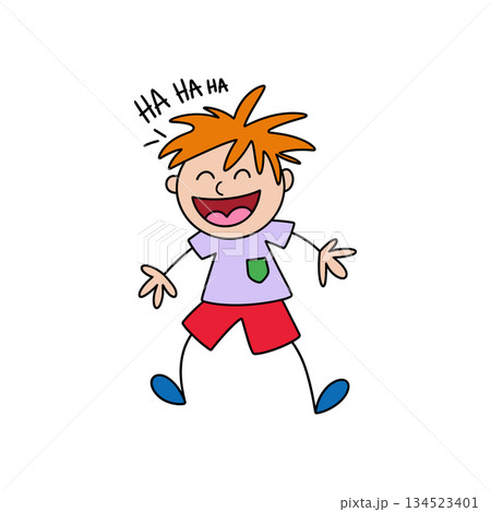 Cartoon Boy Laughing With Orange Hair Keywords boy, child, kid, laughing, laughter, ha Vector Cartoon Boy Laughing With Orange Hair Keywords boy, child, kid, laughing, laughter, ha Vector 134523401