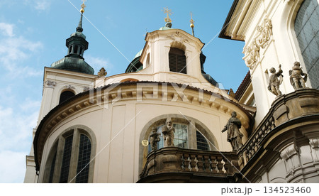 Facade Details Of Church Of Saint Nicholas In Prague 134523460