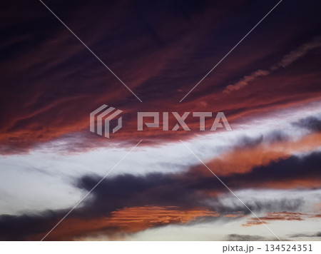 赤い夕焼け 赤い夕焼け 134524351