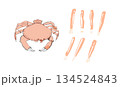 カニの本体とむき身のセット 134524843
