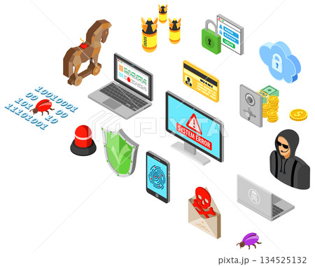Internet Security isometric Concept 134525132