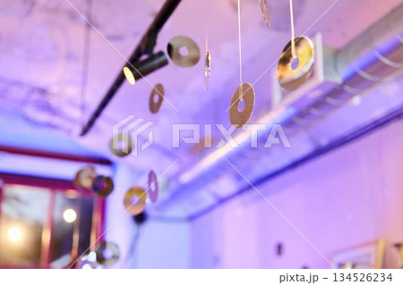 Luxurious Space With Golden Accents, Modern Stylish Environment With Shining Circular Decor Luxurious Space With Golden Accents, Modern Stylish Environment With Shining Circular Decor 134526234