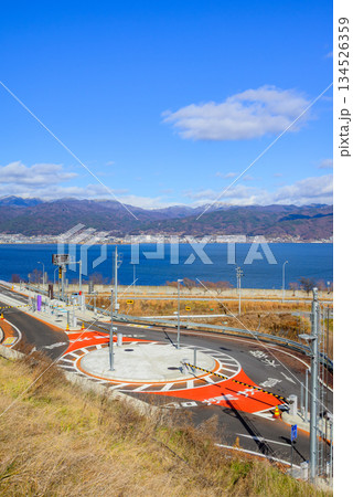 諏訪湖スマートインターチェンジのラウンドアバウト【岡谷市】 134526359