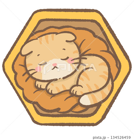 Honeycomb Cozy Cat Sleeping in Sweet Golden Hive Bed Cute Kawaii Winter Bees and Honey Theme Cozy Aesthetic Illustration Clipart Honeycomb Cozy Cat Sleeping in Sweet Golden Hive Bed Cute Kawaii Winter Bees and Honey Theme Cozy Aesthetic Illustration Clipart 134526459