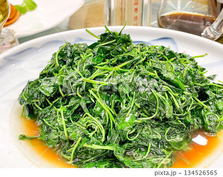 中国上海料理・酒香草头（草頭の白酒香り炒め） 134526565